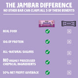 JAMBAR sabores desplegados, visual de variedad y elección nutritiva
