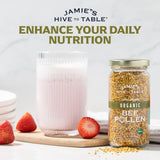 Jamie’s Hive to Table apicultor y colmena que muestra origen responsable