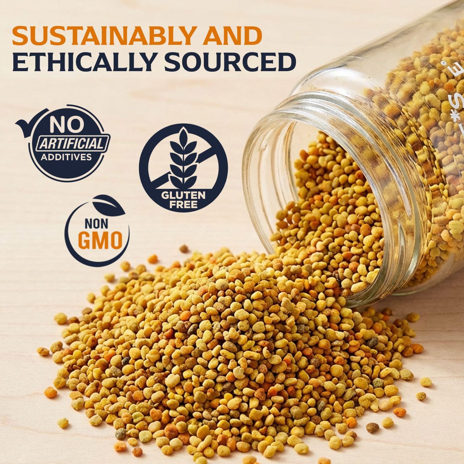 Jamie’s Hive to Table etiqueta del producto con información y sin gluten