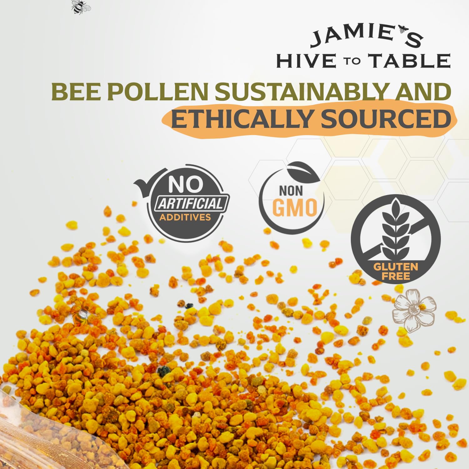 Jamie’s Hive to Table polen sobre avena aportando textura y sabor