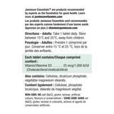 Jamieson cierre de etiqueta nutricional mostrando información de dosis