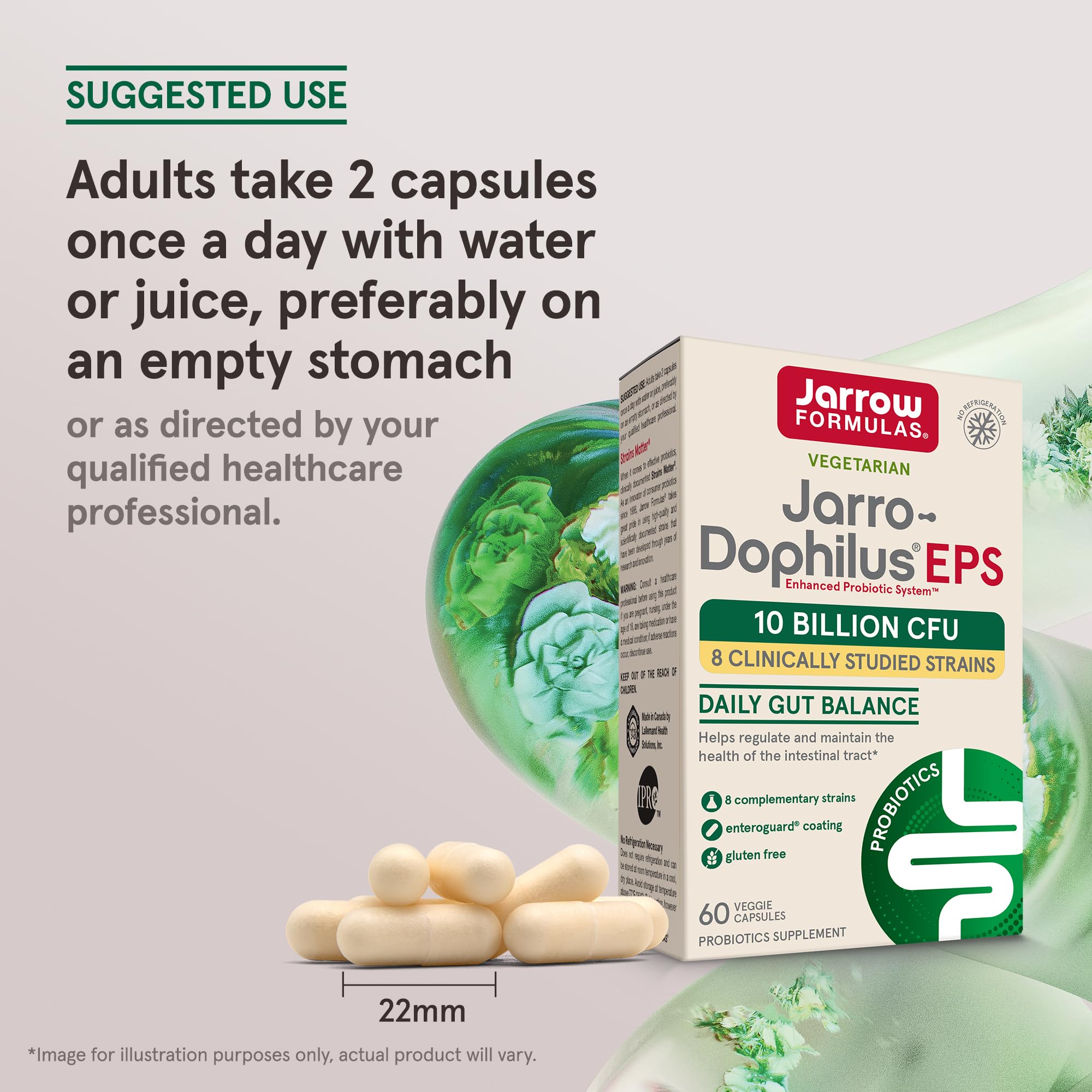 Jarrow Formulas producto en entorno de desayuno apoyo al bienestar digestivo