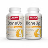 Jarrow Formulas BoneUp frente del envase mostrando beneficio de nutrición ósea