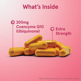 Capsula vegetal Jarrow Formulas Co-Q10 en primer plano mostrando su recubrimiento