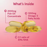 Jarrow Formulas etiqueta nutricional clara con contenido de EPA y DHA
