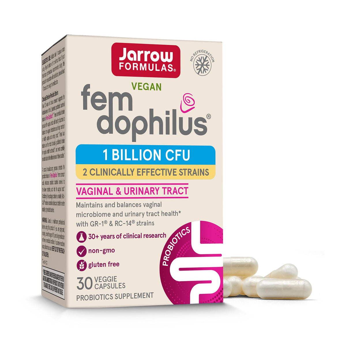 Jarrow Formulas envase frontal mostrando fórmula femenina y beneficio de apoyo
