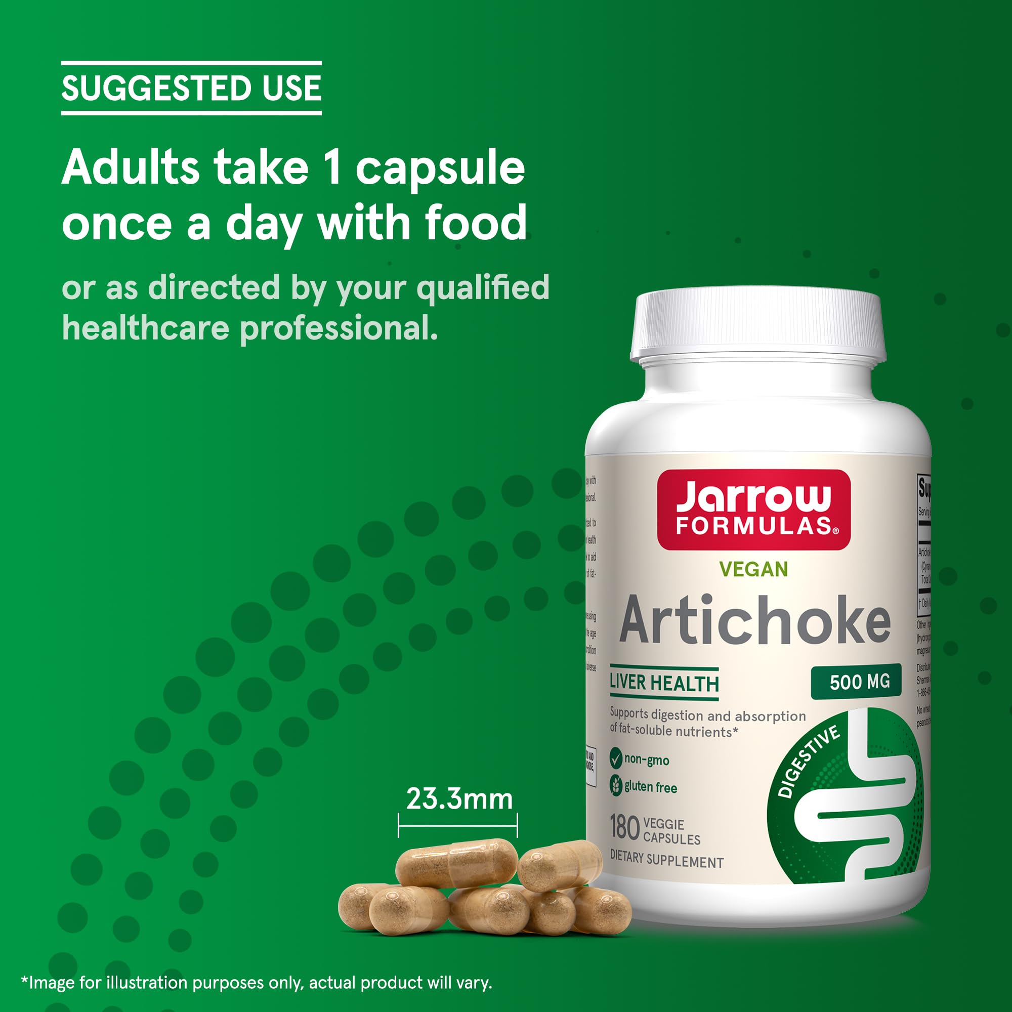 Botella Jarrow Formulas abierta mostrando cápsulas veganas dentro