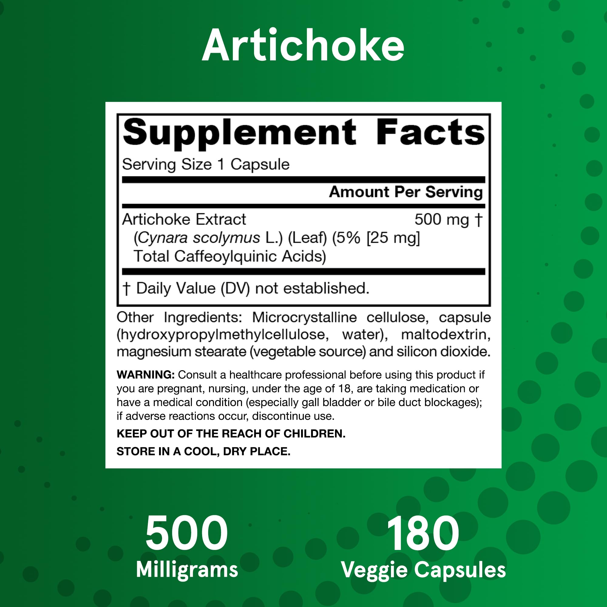 Etiqueta Jarrow Formulas con información estandarizada y ingrediente