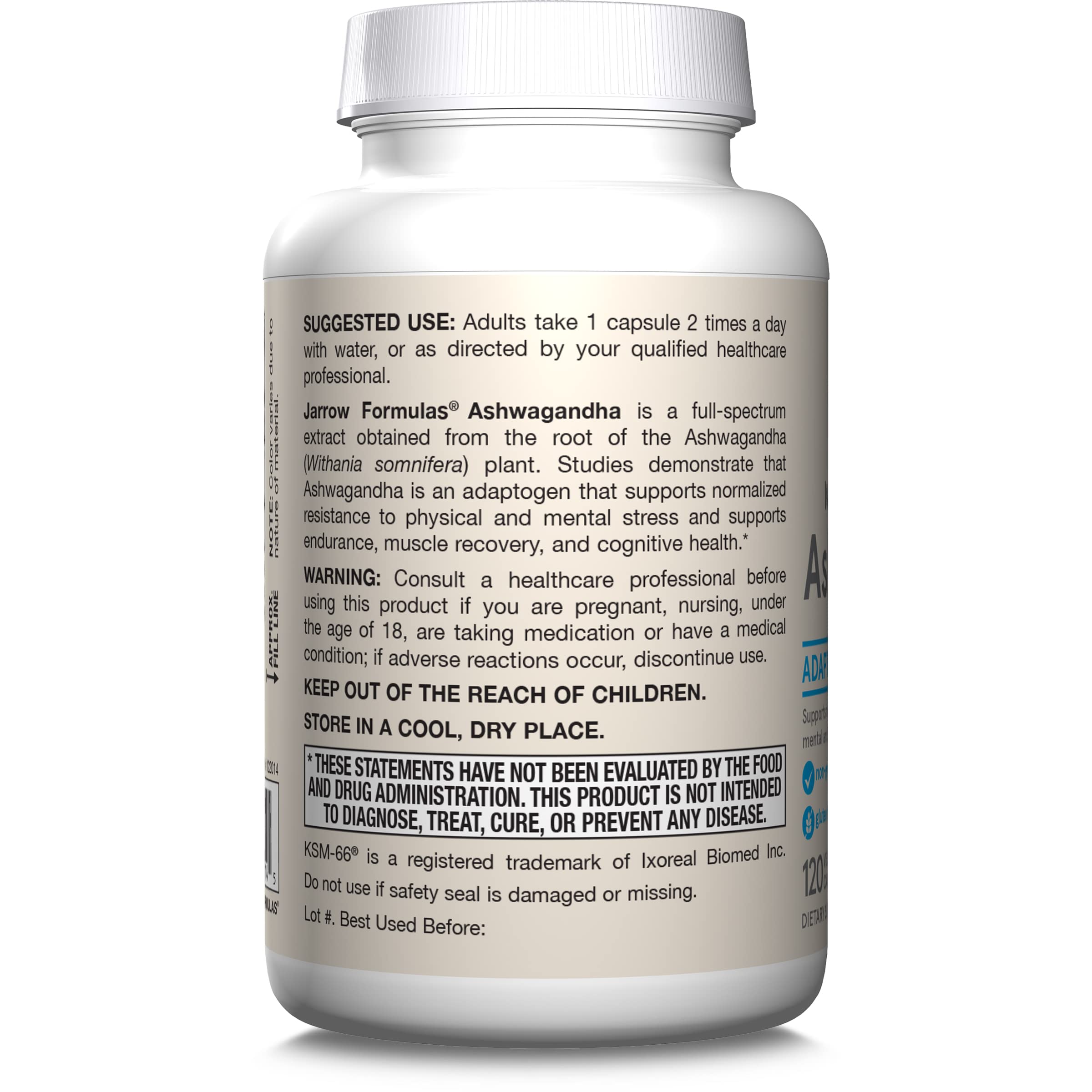 Jarrow Formulas producto en ambiente saludable con frutas y libre de gluten