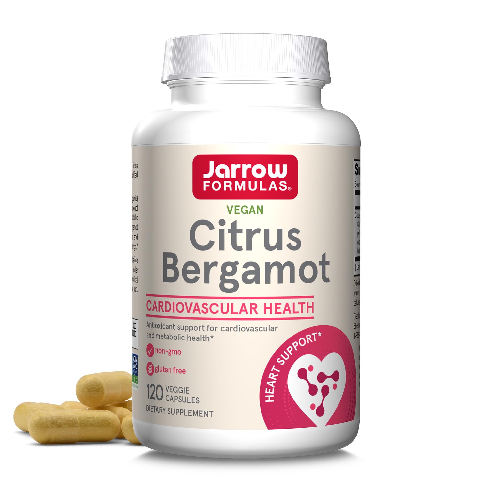 Jarrow Formulas envase frontal mostrando bergamot y concentración 500 mg