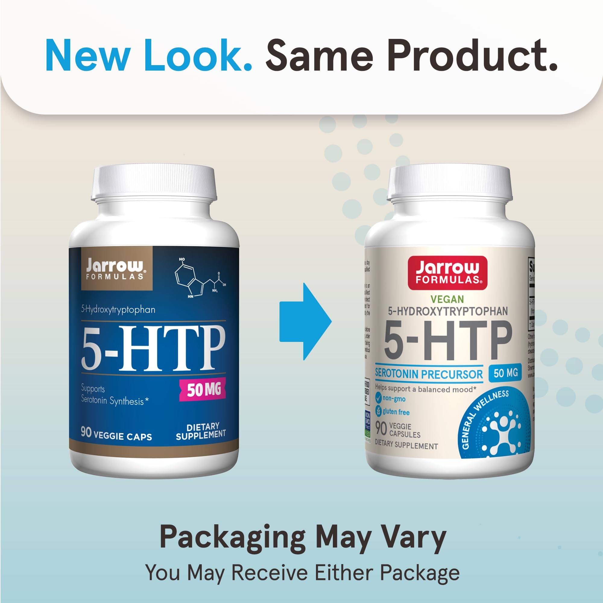 Jarrow Formulas detalle de la etiqueta destacando 5-HTP 50 mg