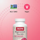 Jarrow Formulas etiqueta con ingredientes y beneficios para huesos y corazón
