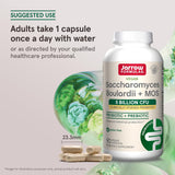Etiqueta nutricional Jarrow Formulas con información de cepa y cantidad por porción