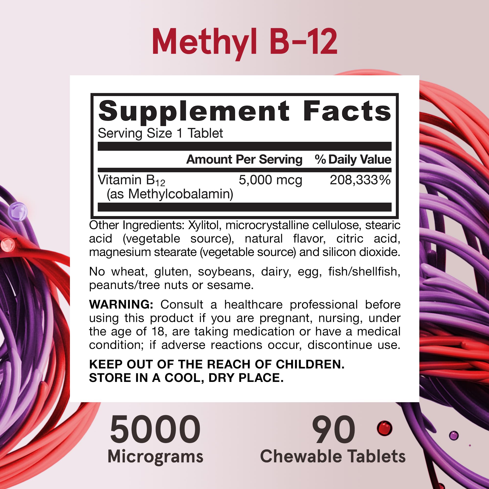 Representación de la estructura de metilcobalamina en Jarrow Formulas para absorción