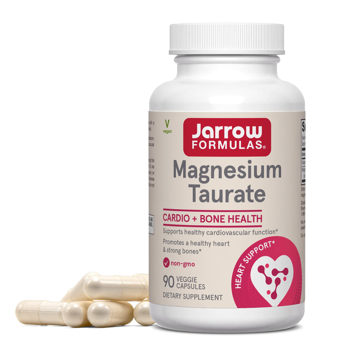 Jarrow Formulas frasco delantero mostrando etiqueta clara y beneficio cardiovascular