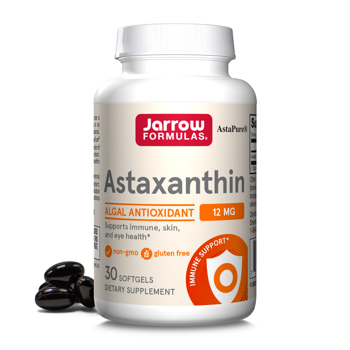 Jarrow Formulas frente del envase mostrando 12 mg y beneficio antioxidante