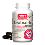 Jarrow Formulas frente del envase mostrando Q-absorb y cantidad