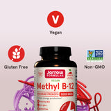 Etiqueta de ingredientes Jarrow Formulas Methyl B‑12 con información clara y segura
