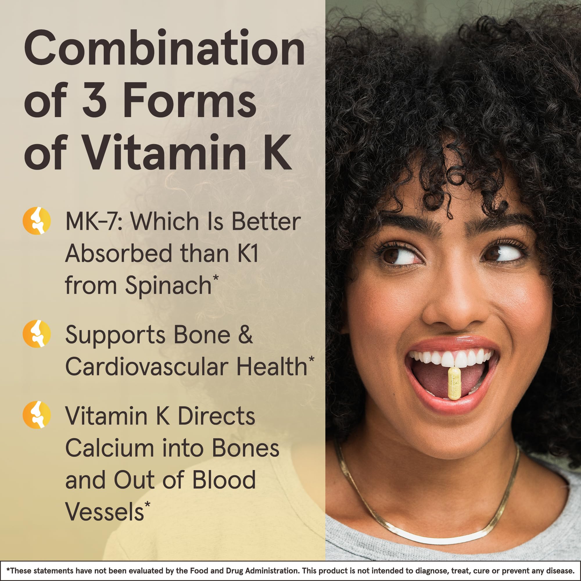 Jarrow Formulas K-Right representación de K1, MK-4 y MK-7 como ingredientes
