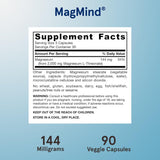 Jarrow Formulas MagMind etiqueta mostrando ingredientes y verificación Non‑GMO