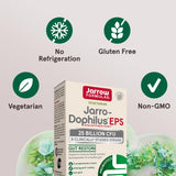 Jarrow Formulas cápsula junto a vaso de agua listos para la toma diaria