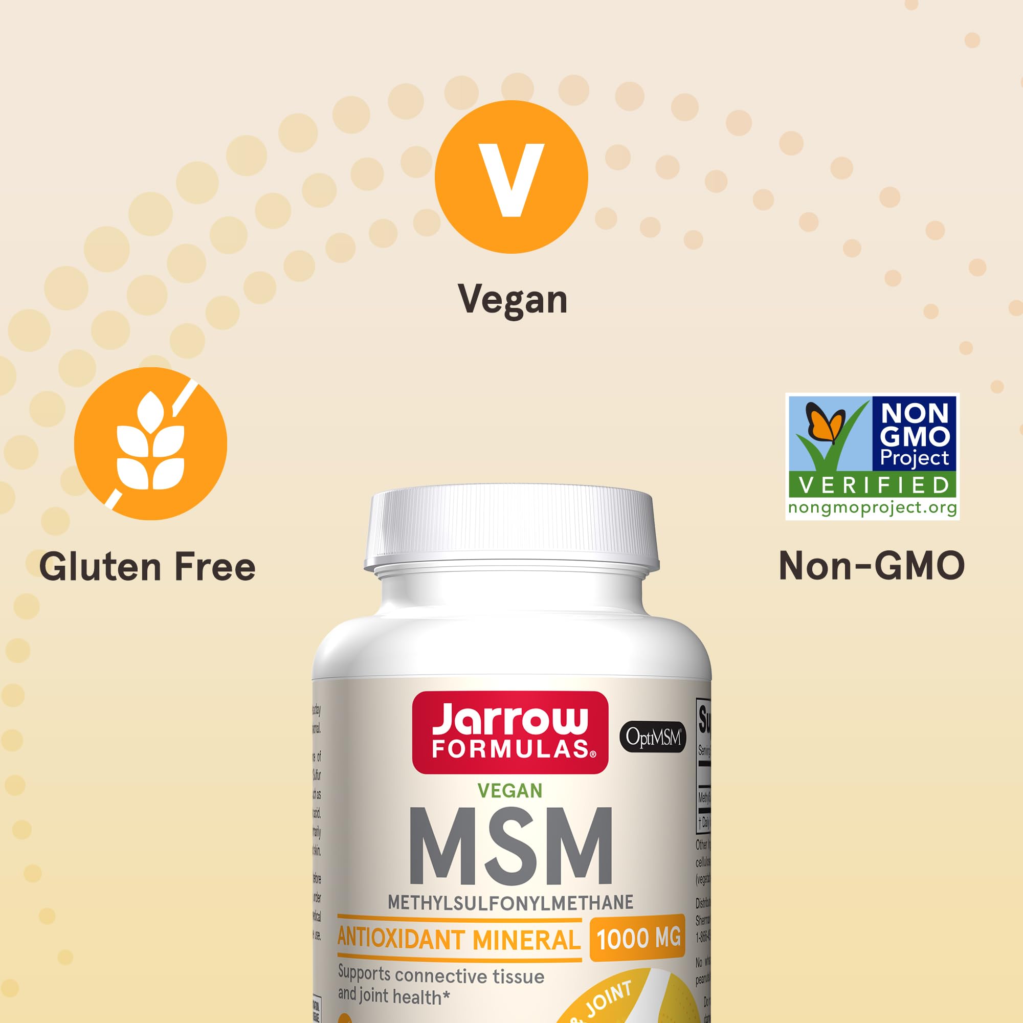 Jarrow Formulas etiqueta nutricional enfocada, información clara