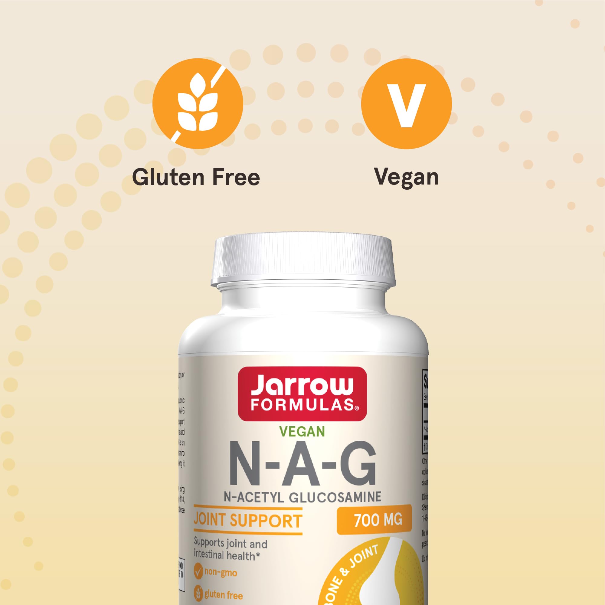 Jarrow Formulas etiqueta nutricional en primer plano, transparencia de ingredientes