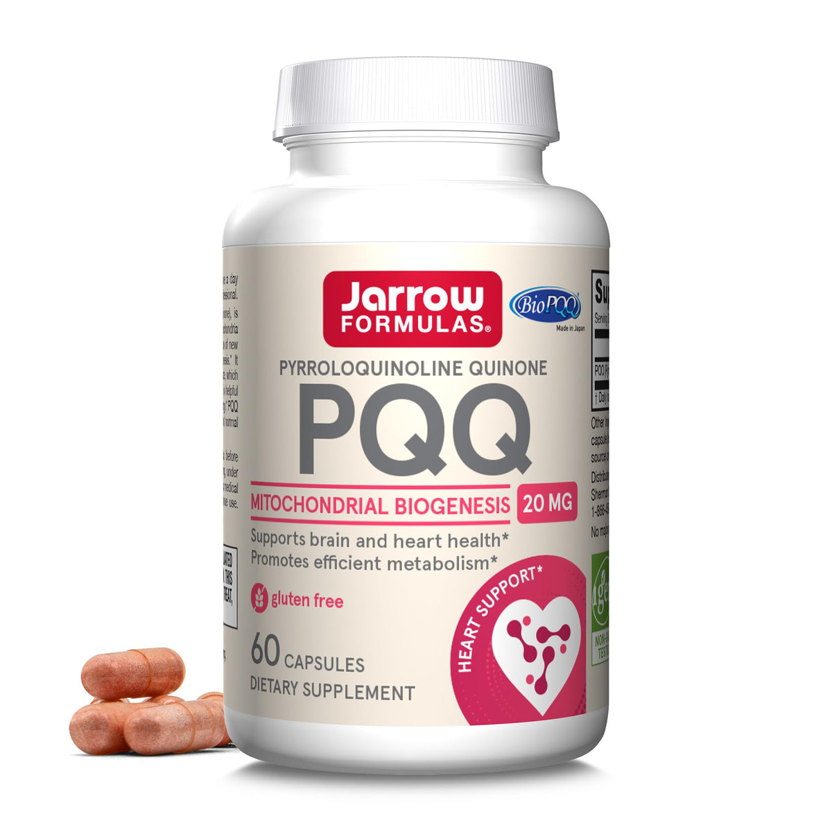 Jarrow Formulas frasco frontal mostrando etiqueta y beneficios visibles