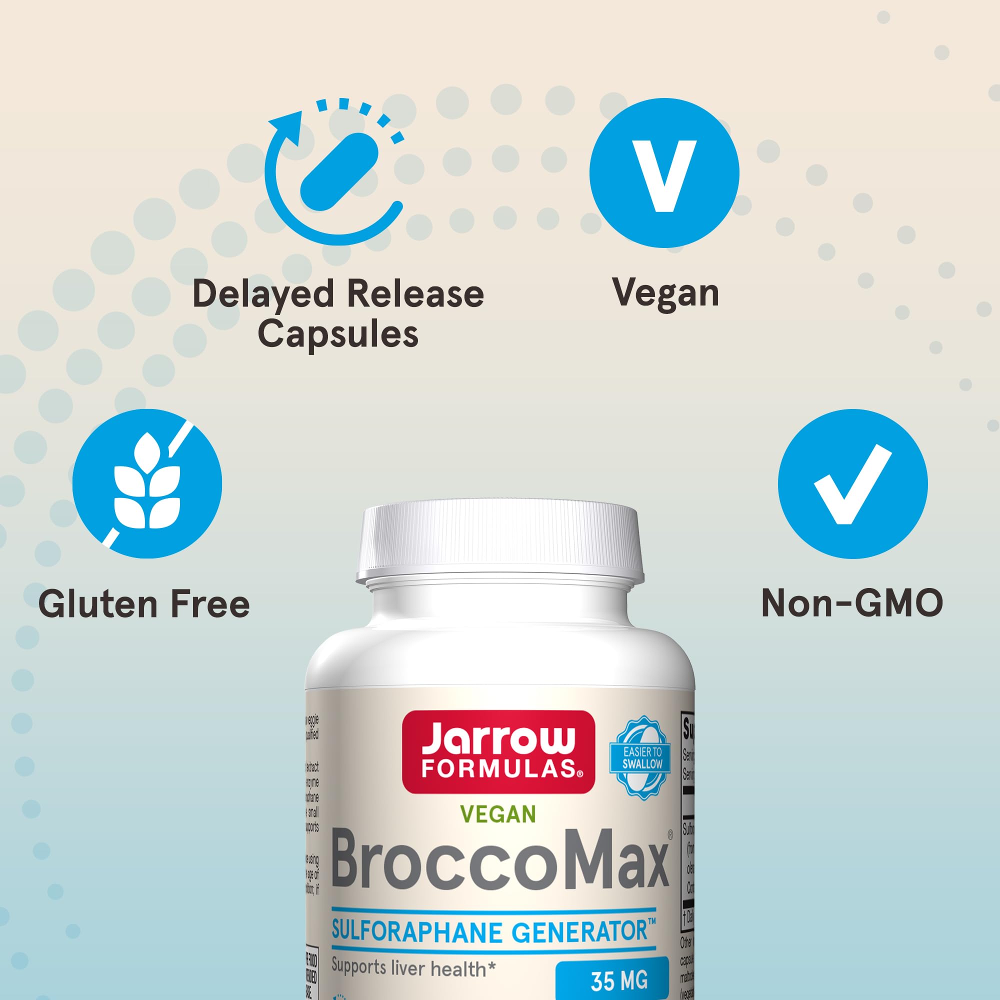Jarrow Formulas semillas de brócoli usadas para extracto estandarizado