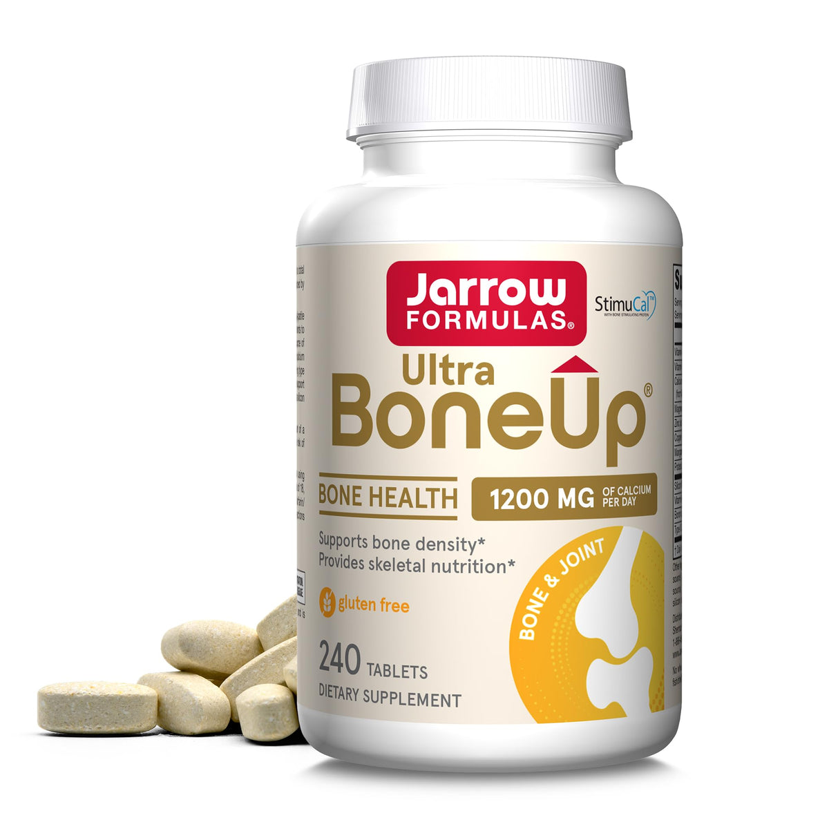 Jarrow Formulas envase Ultra BoneUp frente mostrando marca y beneficios