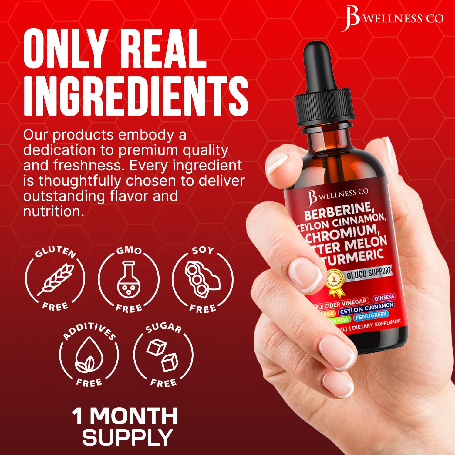 JB Wellness Co botella en cocina para uso diario y estilo de vida activo
