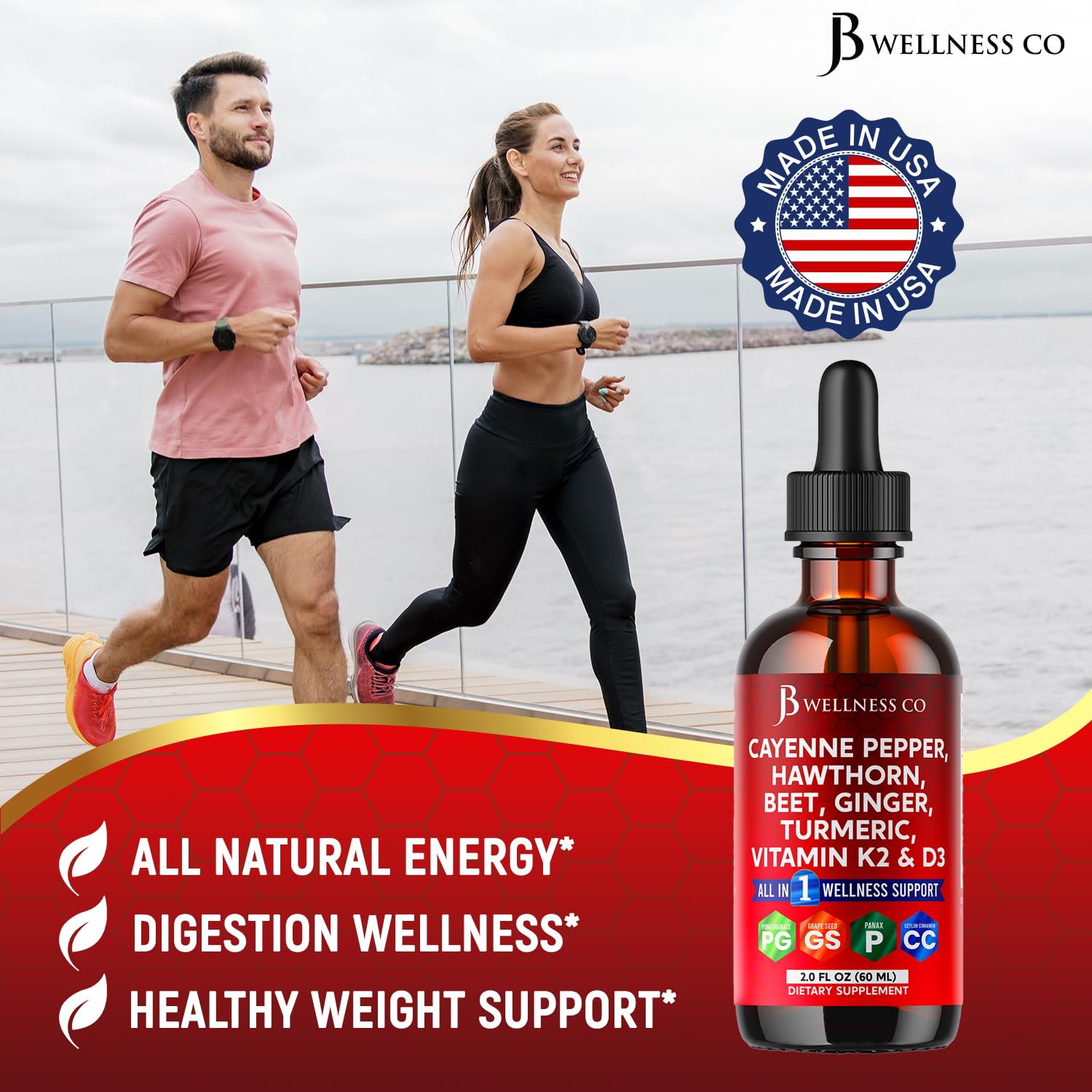 JB Wellness Co polvo de remolacha en cucharada listo para mezclar