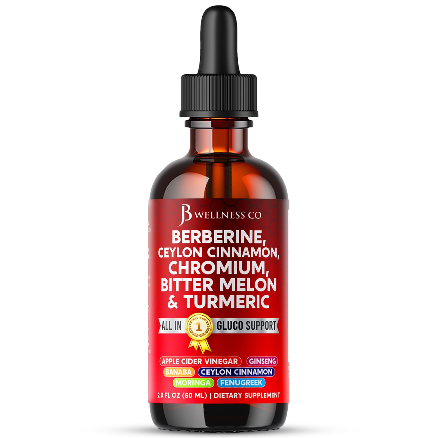 JB Wellness Co frontal del envase mostrando la etiqueta y beneficios visibles