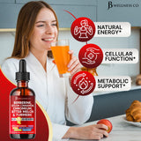JB Wellness Co gotas en cuchara mostrando la textura y fácil dosificación