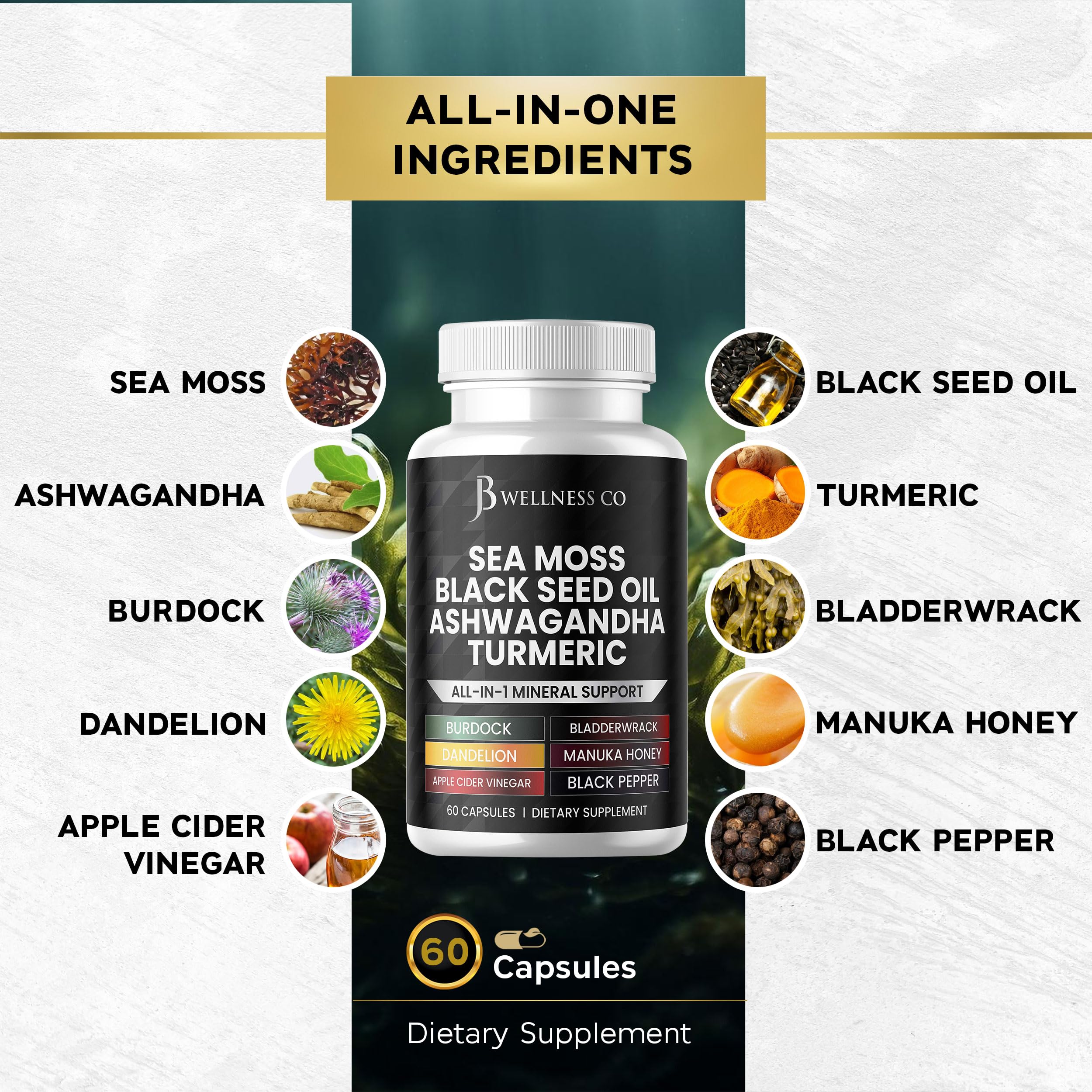 JB Wellness Co lista de ingredientes destacada para transparencia y confianza
