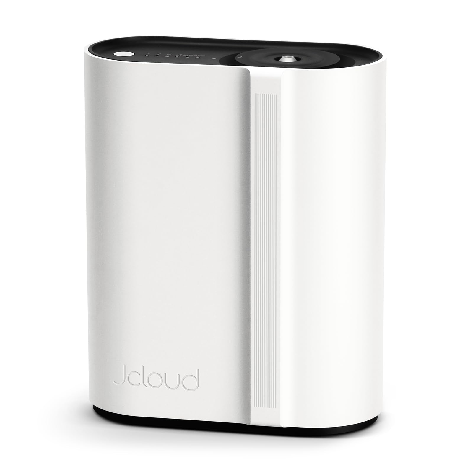 JCLOUD vista frontal de la unidad mostrando diseño compacto y beneficio de cobertura amplia