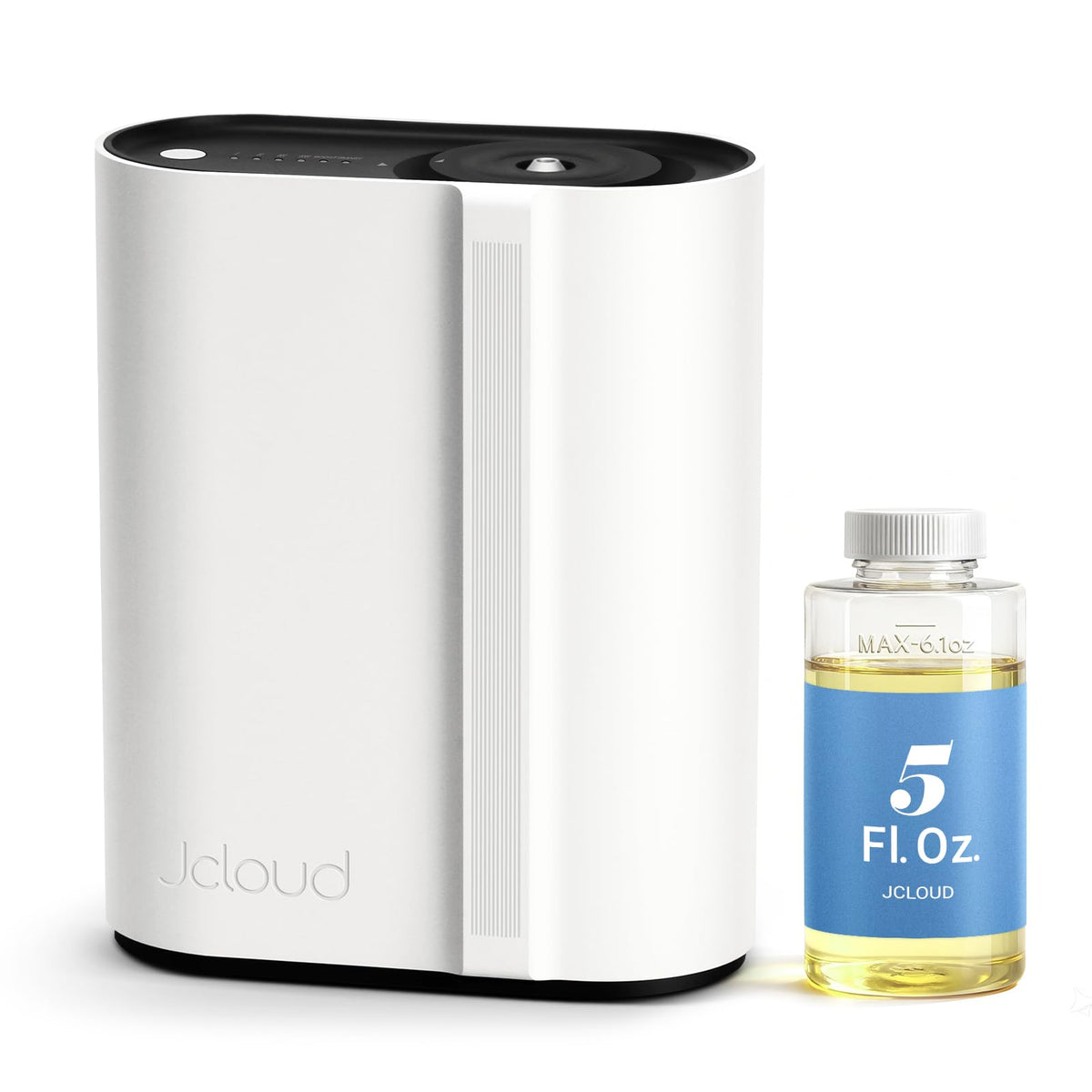 JCLOUD vista frontal del difusor mostrando diseño elegante y cobertura amplia