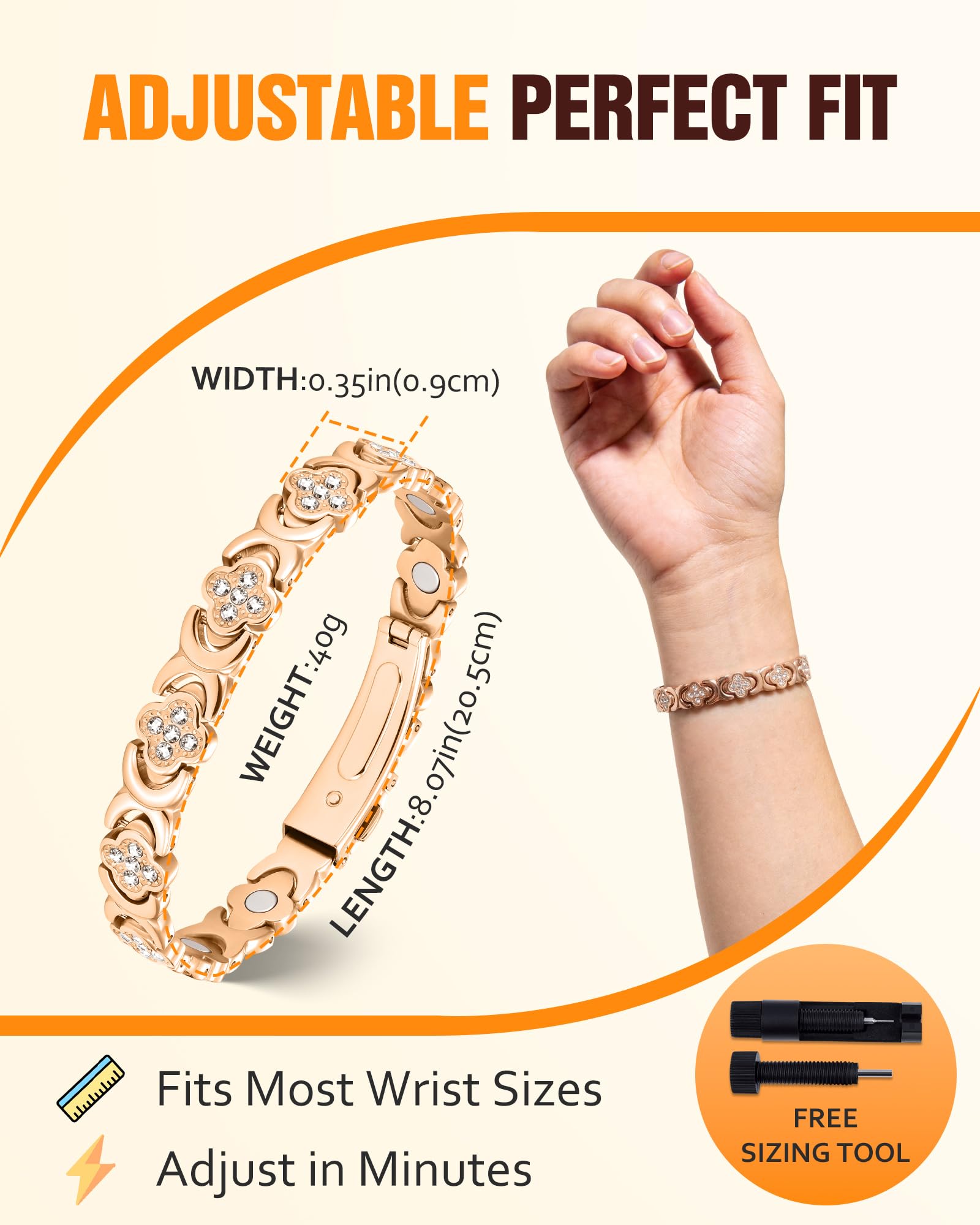 Jecanori pulsera en caja de regalo lista para obsequiar en ocasiones