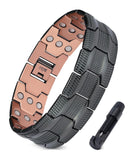 Jecanori pulsera cobre frontal mostrando diseño elegante y robusto