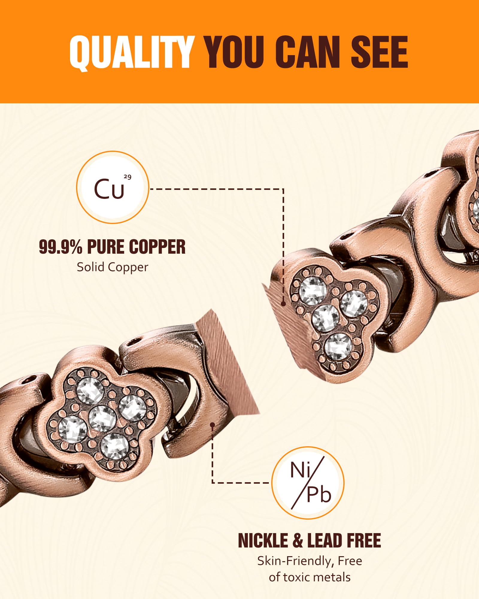 Jecanori pulsera en muñeca femenina, aspecto elegante para uso diario