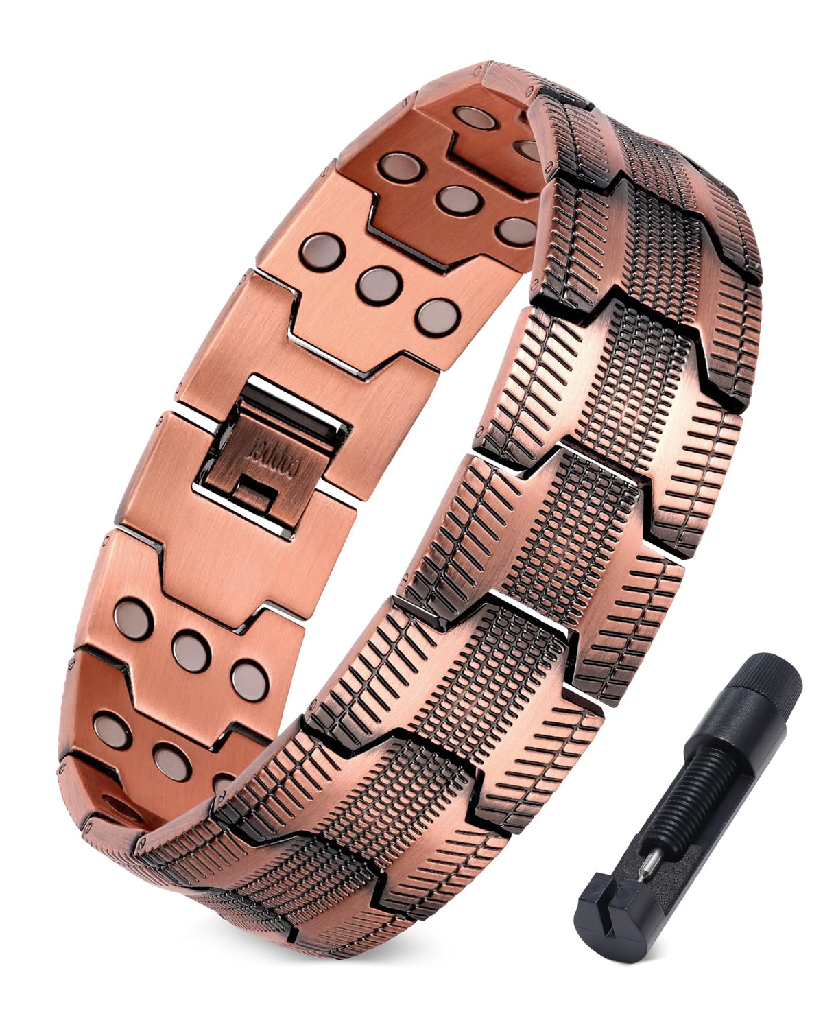 Jecanori pulsera frente y empaque mostrando presentación premium