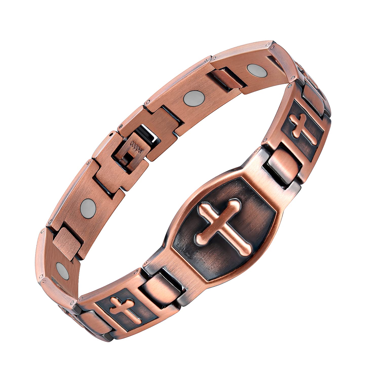 Jecanori pulsera frontal mostrando diseño masculino y acabado elegante