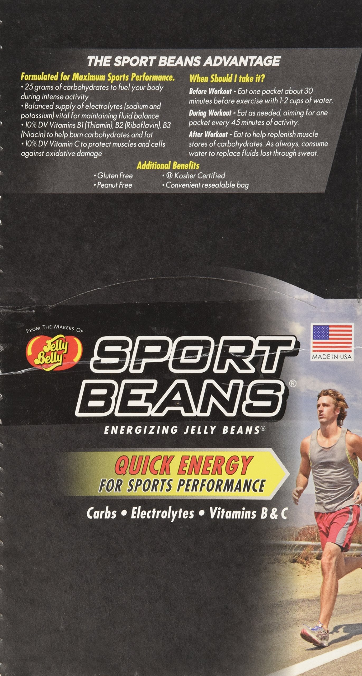Jelly Belly textura de los beans, corte y brillo que facilita consumo veloz
