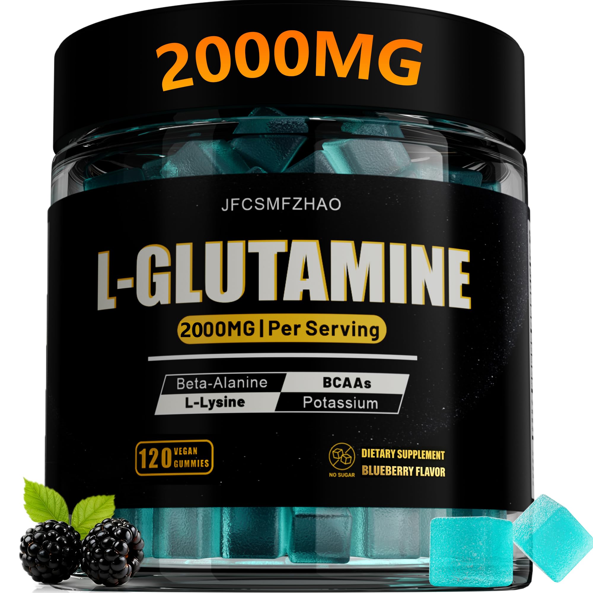 JFCSMFZHAO envase frontal con 120 gomitas, visual claro del producto