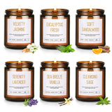 JGXLQ set de 6 velas en frascos de cristal, regalo listo para entregar