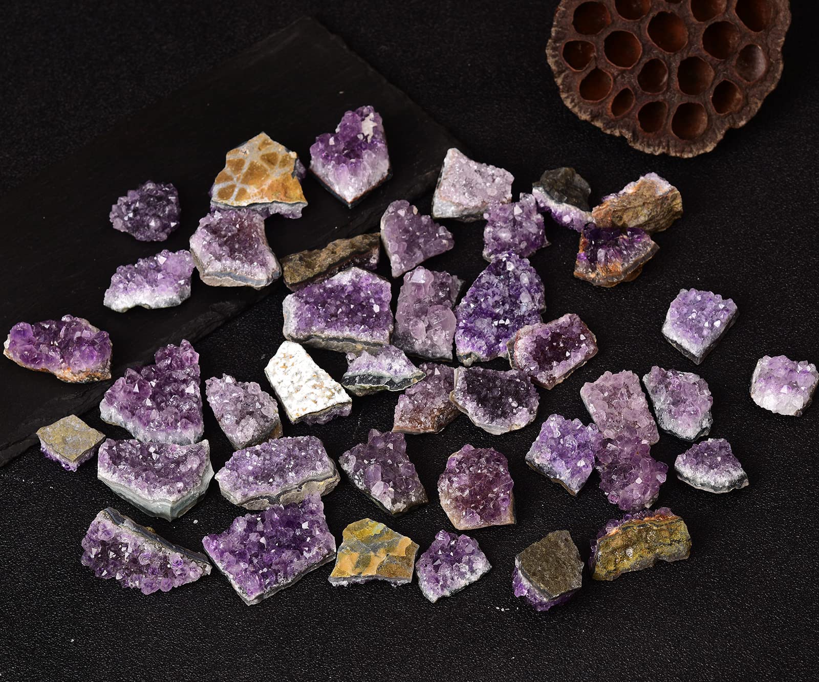 JIC Gem geoda embalada segura para envío, protege piezas frágiles