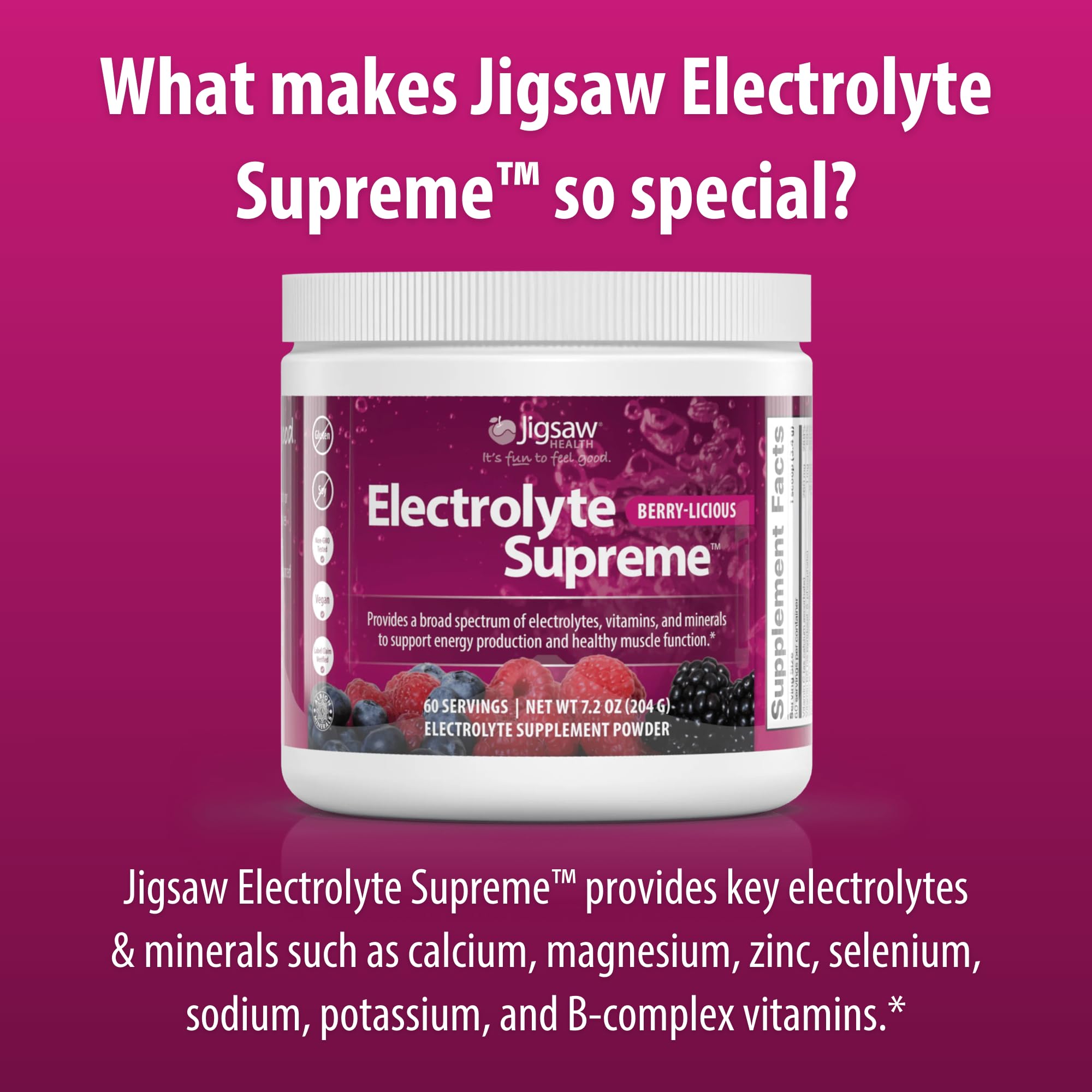 Jigsaw Health etiqueta nutricional destacando ingredientes biodisponibles
