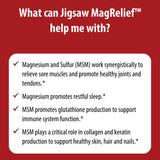 Jigsaw Health etiqueta de ingredientes destacando Zechstein y OptiMSM