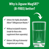 Caja abierta de Jigsaw Health MagSRT con tabletas visibles para cantidad y presentación