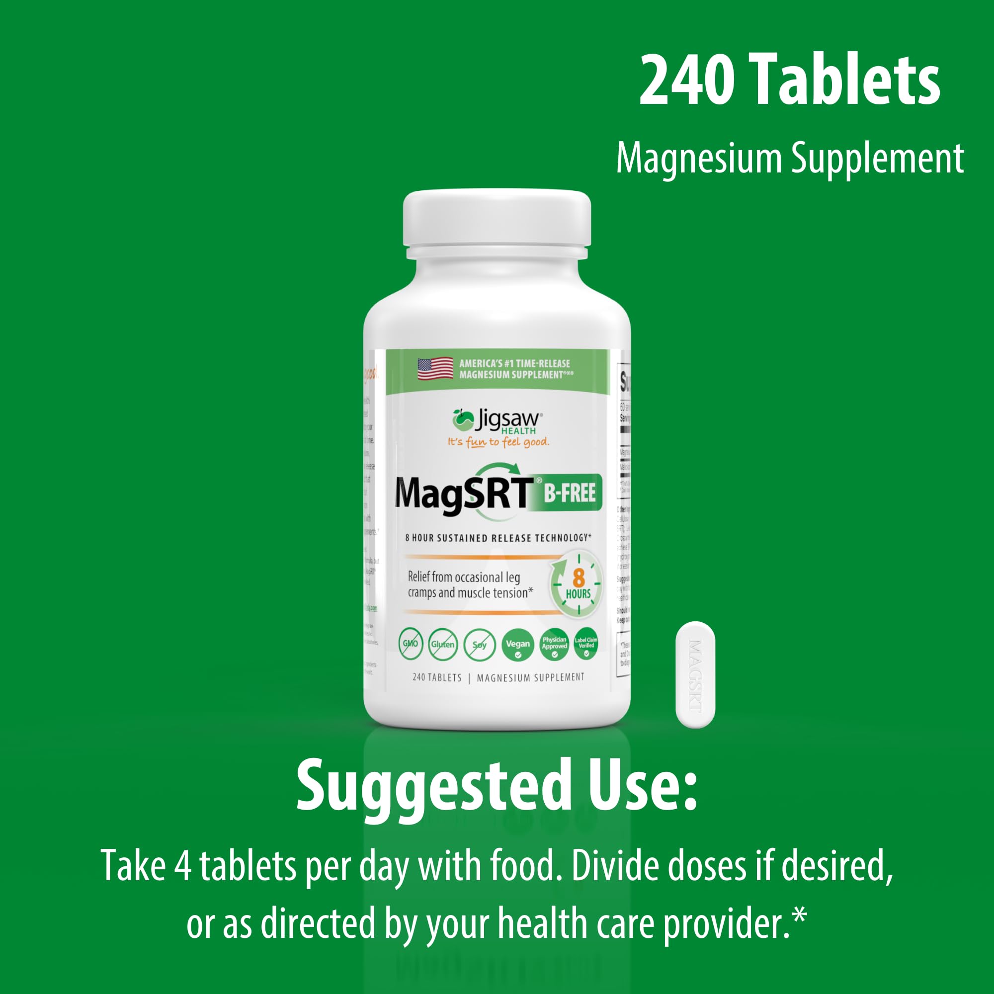 Jigsaw Health MagSRT caja abierta con frasco y blíster para ver contenido interior